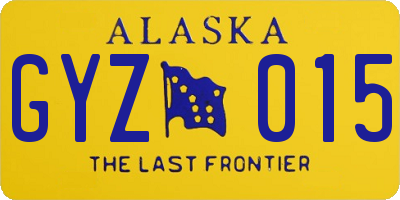 AK license plate GYZ015