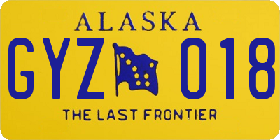 AK license plate GYZ018