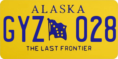 AK license plate GYZ028