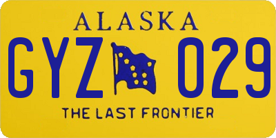 AK license plate GYZ029