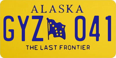 AK license plate GYZ041