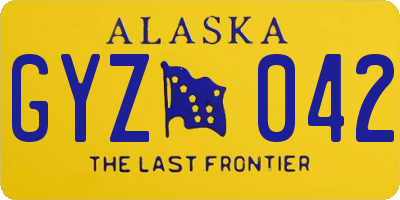 AK license plate GYZ042