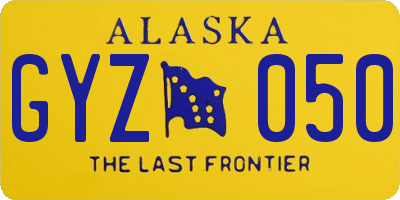 AK license plate GYZ050