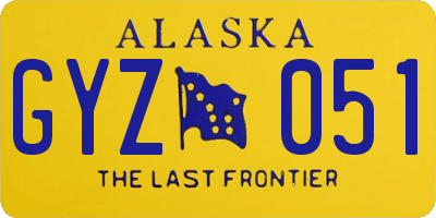 AK license plate GYZ051