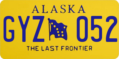 AK license plate GYZ052
