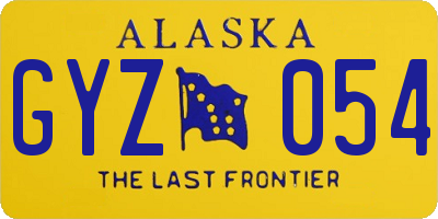 AK license plate GYZ054