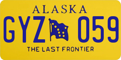 AK license plate GYZ059