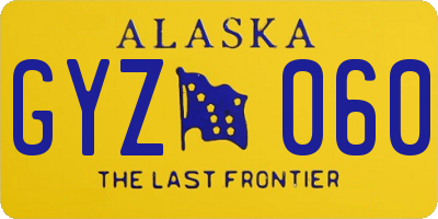 AK license plate GYZ060