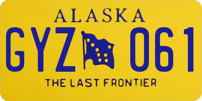 AK license plate GYZ061
