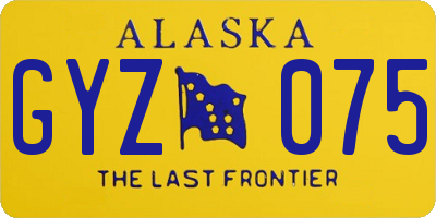AK license plate GYZ075