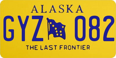 AK license plate GYZ082