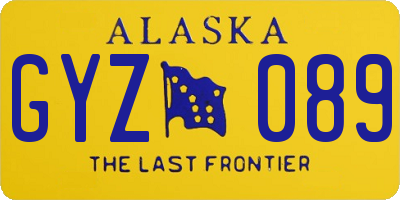AK license plate GYZ089