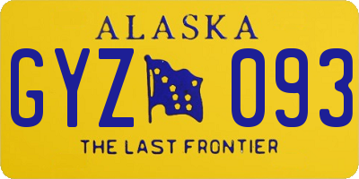 AK license plate GYZ093