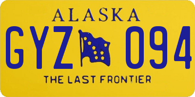 AK license plate GYZ094