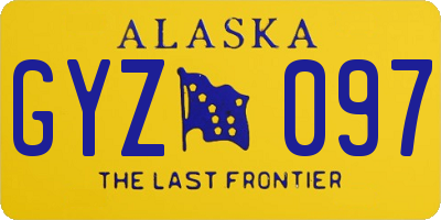 AK license plate GYZ097