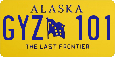 AK license plate GYZ101