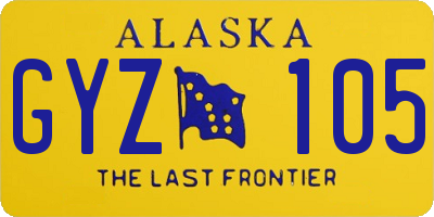 AK license plate GYZ105