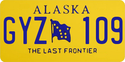 AK license plate GYZ109