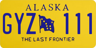 AK license plate GYZ111