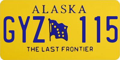 AK license plate GYZ115