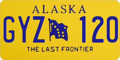 AK license plate GYZ120