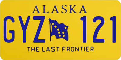 AK license plate GYZ121