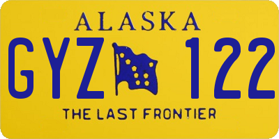 AK license plate GYZ122