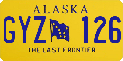 AK license plate GYZ126