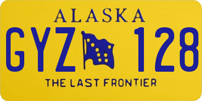 AK license plate GYZ128