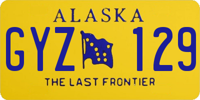 AK license plate GYZ129