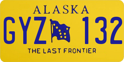 AK license plate GYZ132