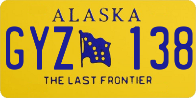 AK license plate GYZ138