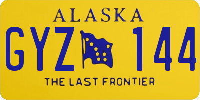 AK license plate GYZ144