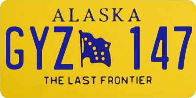 AK license plate GYZ147