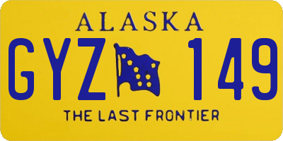 AK license plate GYZ149