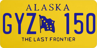AK license plate GYZ150