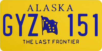 AK license plate GYZ151