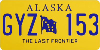 AK license plate GYZ153