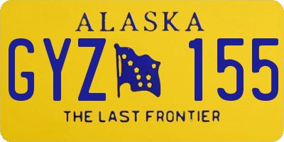 AK license plate GYZ155