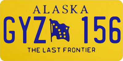 AK license plate GYZ156