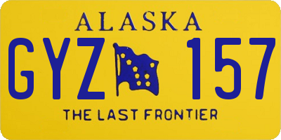 AK license plate GYZ157