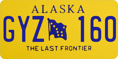 AK license plate GYZ160