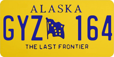AK license plate GYZ164