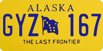 AK license plate GYZ167