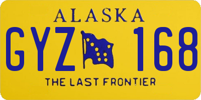 AK license plate GYZ168