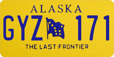 AK license plate GYZ171