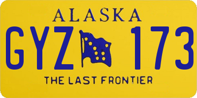 AK license plate GYZ173