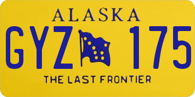 AK license plate GYZ175