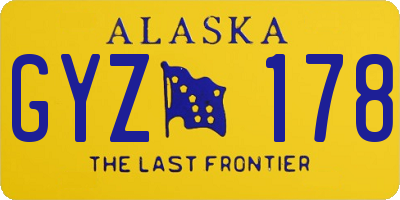 AK license plate GYZ178