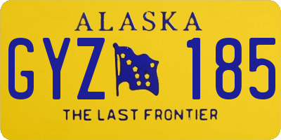 AK license plate GYZ185